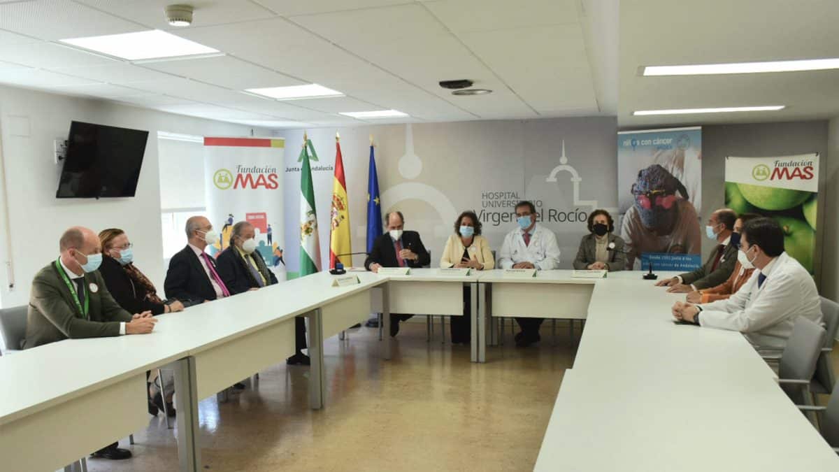 Encuentro entre la consejera de Salud, ANDEX y Fundación MAS para la creación de la Planta Zero. Consejería de Salud