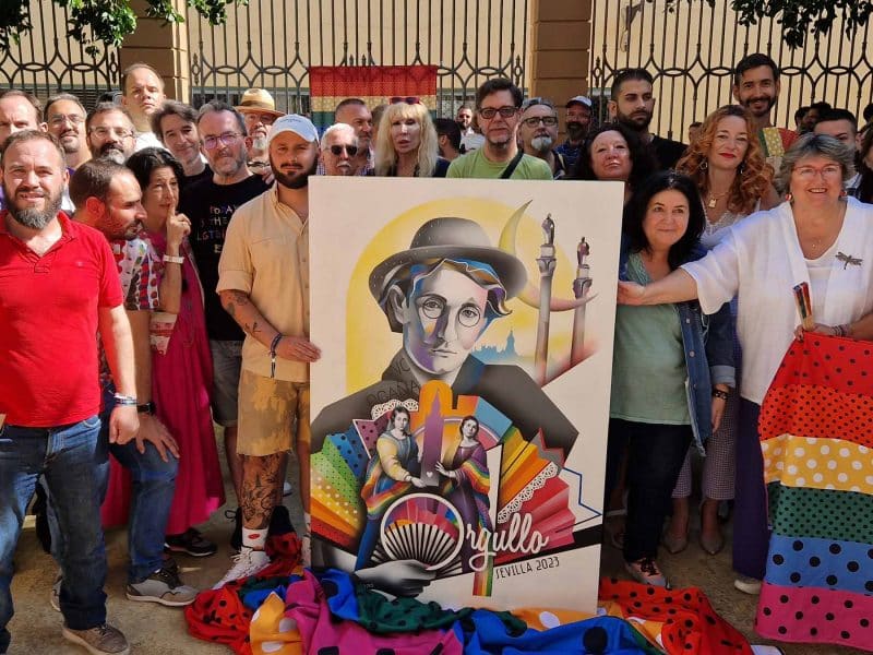 Presentación del cartel en la Alameda de Hércules