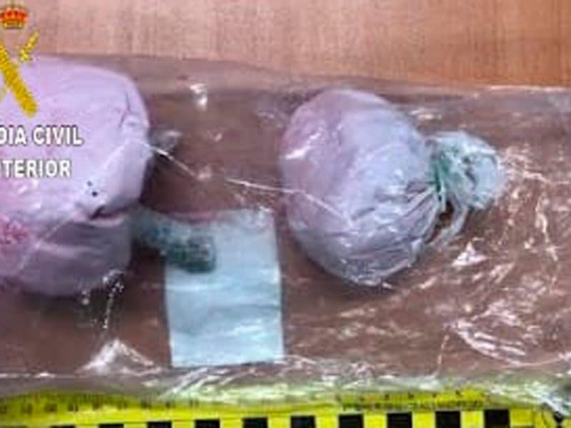 La cocaína rosa incautada por Guardia Civil