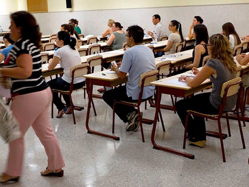 Aula designada para una de estas pruebas