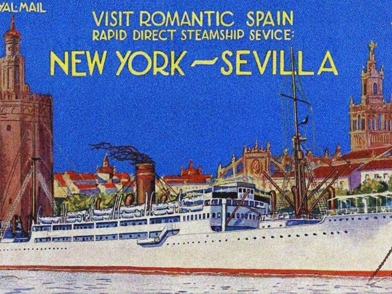 Cartel promocional de estos viajes marítimos