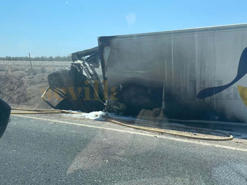 Imagen del camión siniestrado / Clara Fajardo