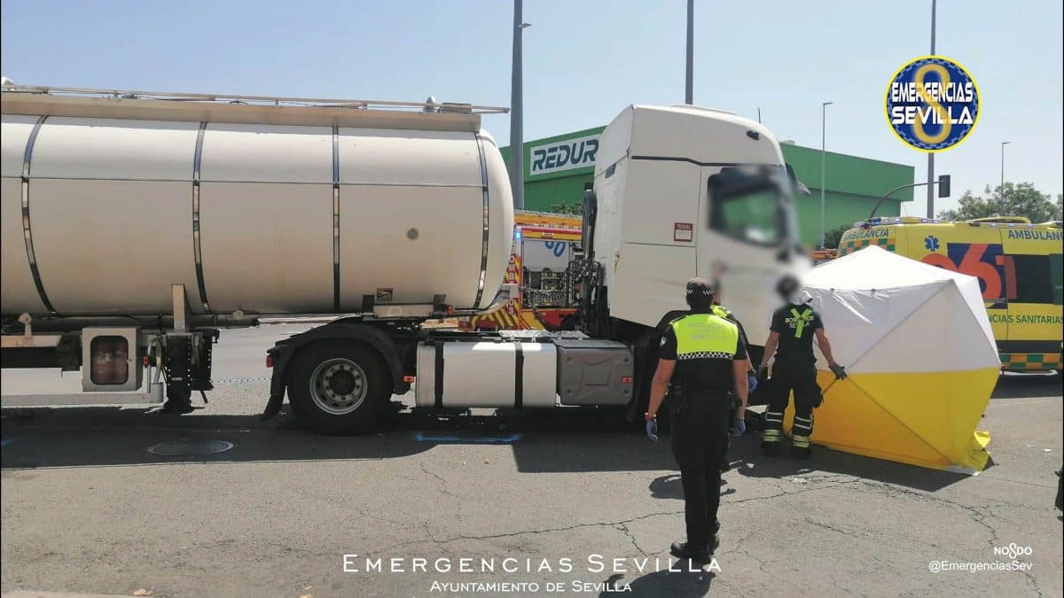 El lugar de los hechos tras el accidente