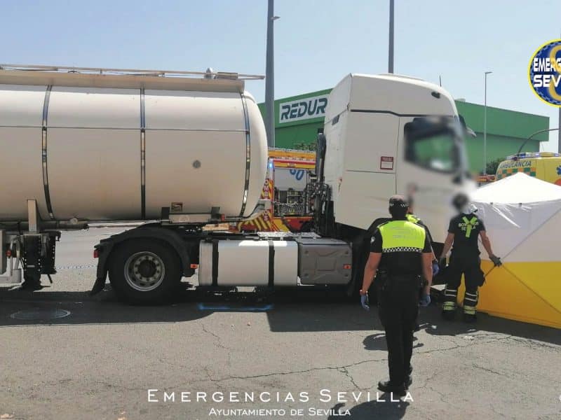 El lugar de los hechos tras el accidente