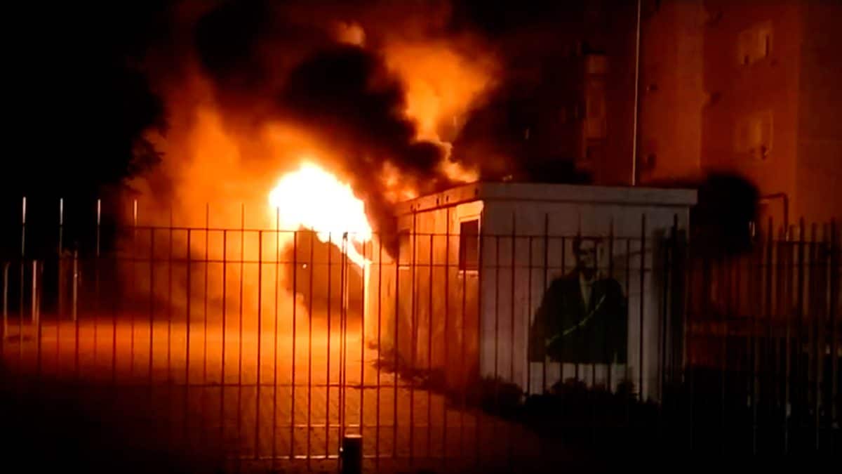 Incendio producido el pasado 17 de julio en un transformador de Torreblanca