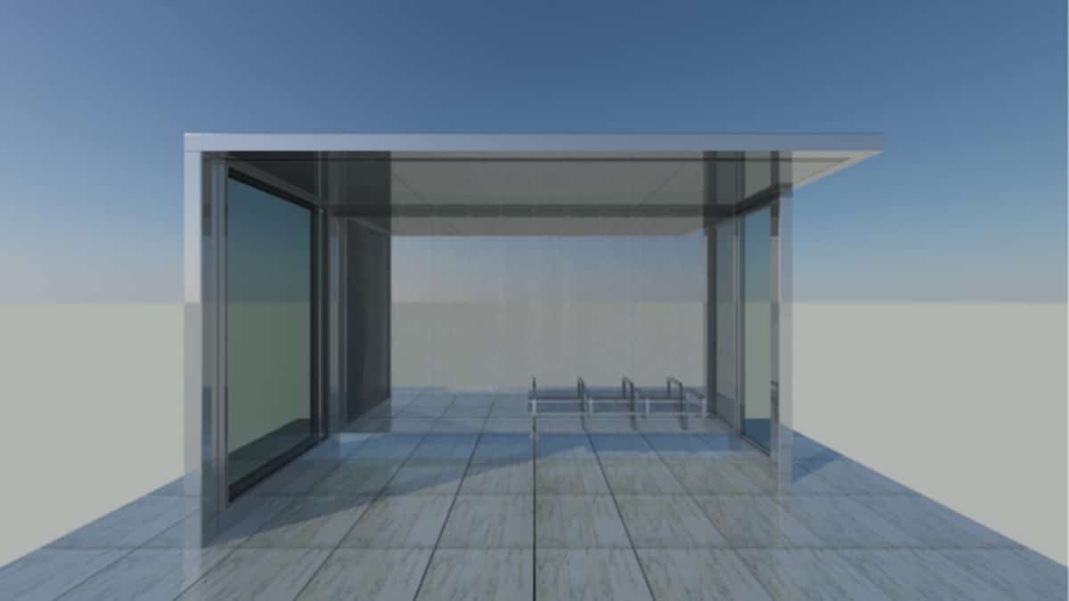 Recreación del que sería el diseño de esta parada bioclimática