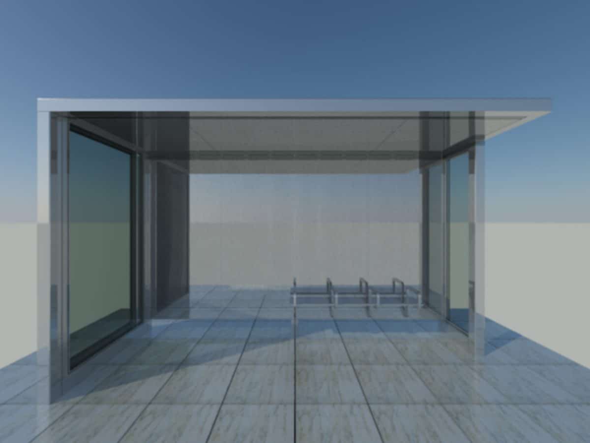 Recreación del que sería el diseño de esta parada bioclimática