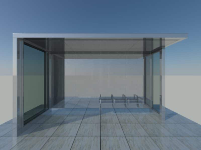 Recreación del que sería el diseño de esta parada bioclimática