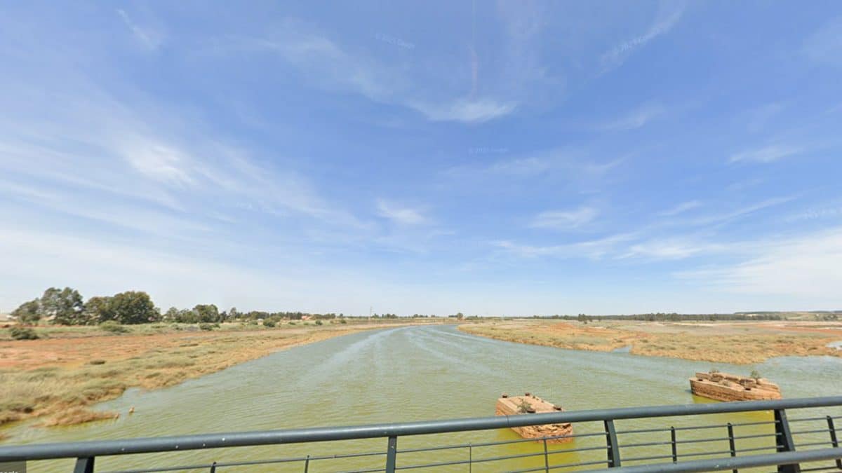 El Río Tinto a la altura de San Juan del Puerto. Google Earth