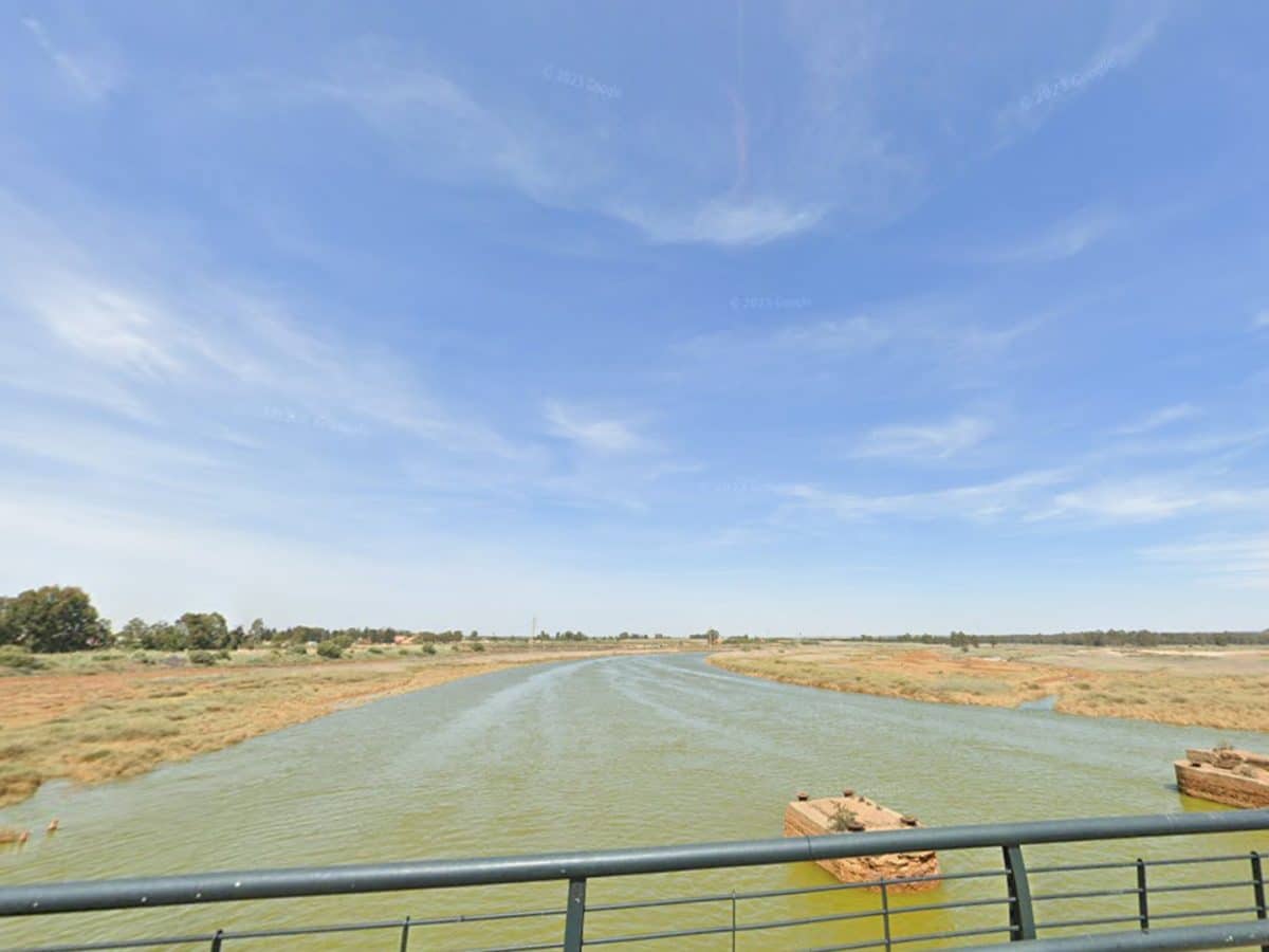 El Río Tinto a la altura de San Juan del Puerto. Google Earth