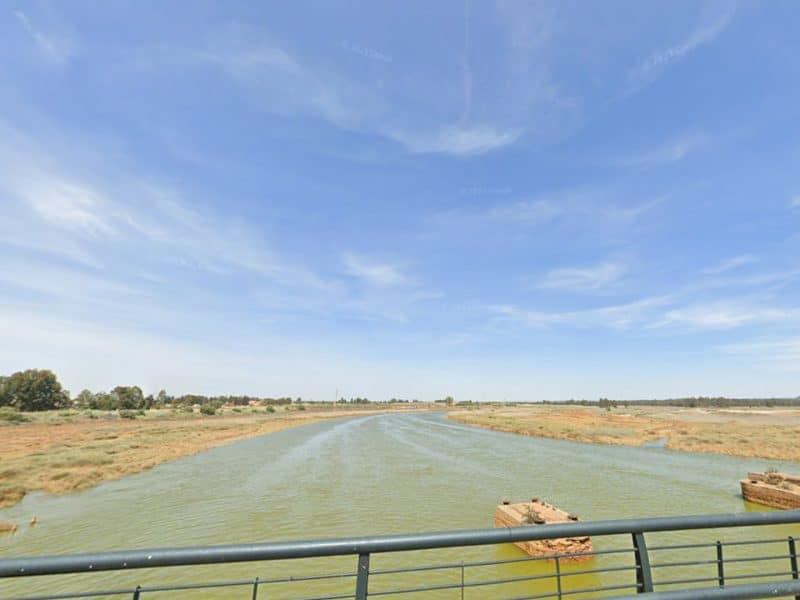 El Río Tinto a la altura de San Juan del Puerto. Google Earth