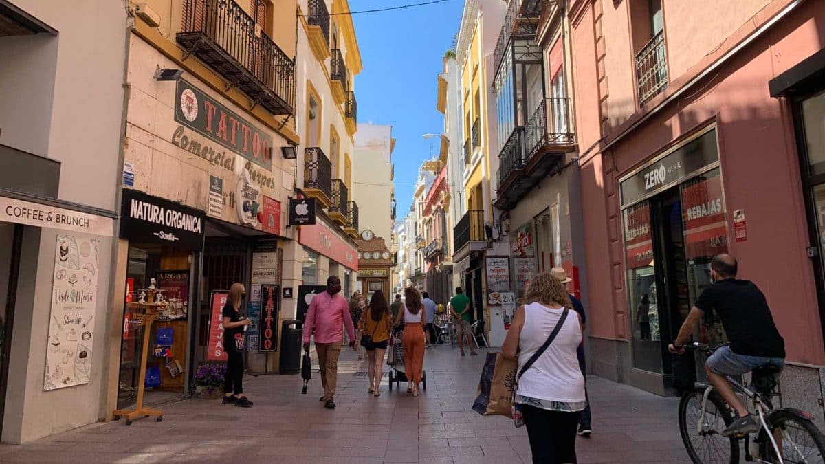 Calle Sierpes en Sevilla