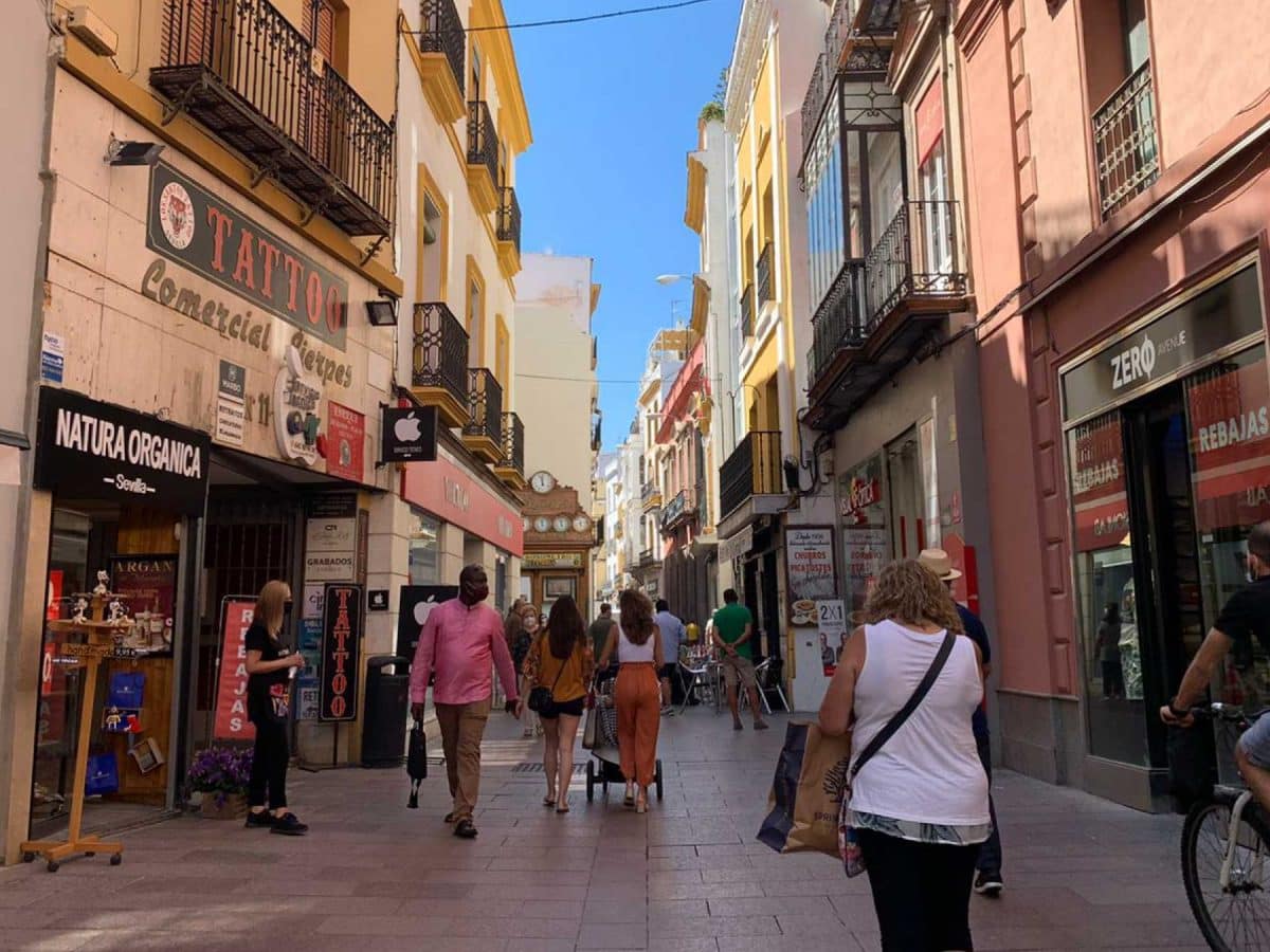 Calle Sierpes en Sevilla