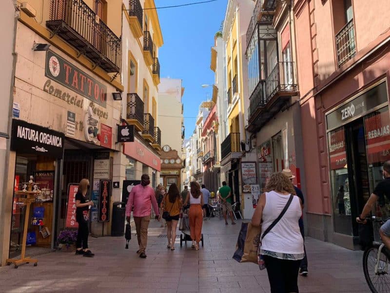 Calle Sierpes en Sevilla