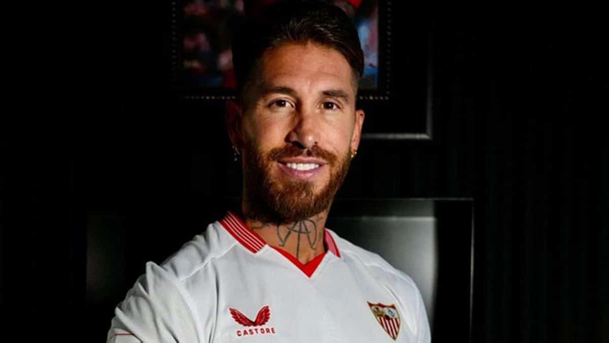 Sergio Ramos en su presentación como sevillista por segunda ocasión