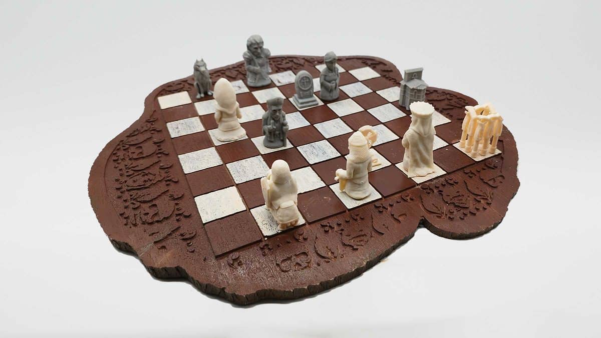 Tablero de ajedrez homenaje a Bécquer