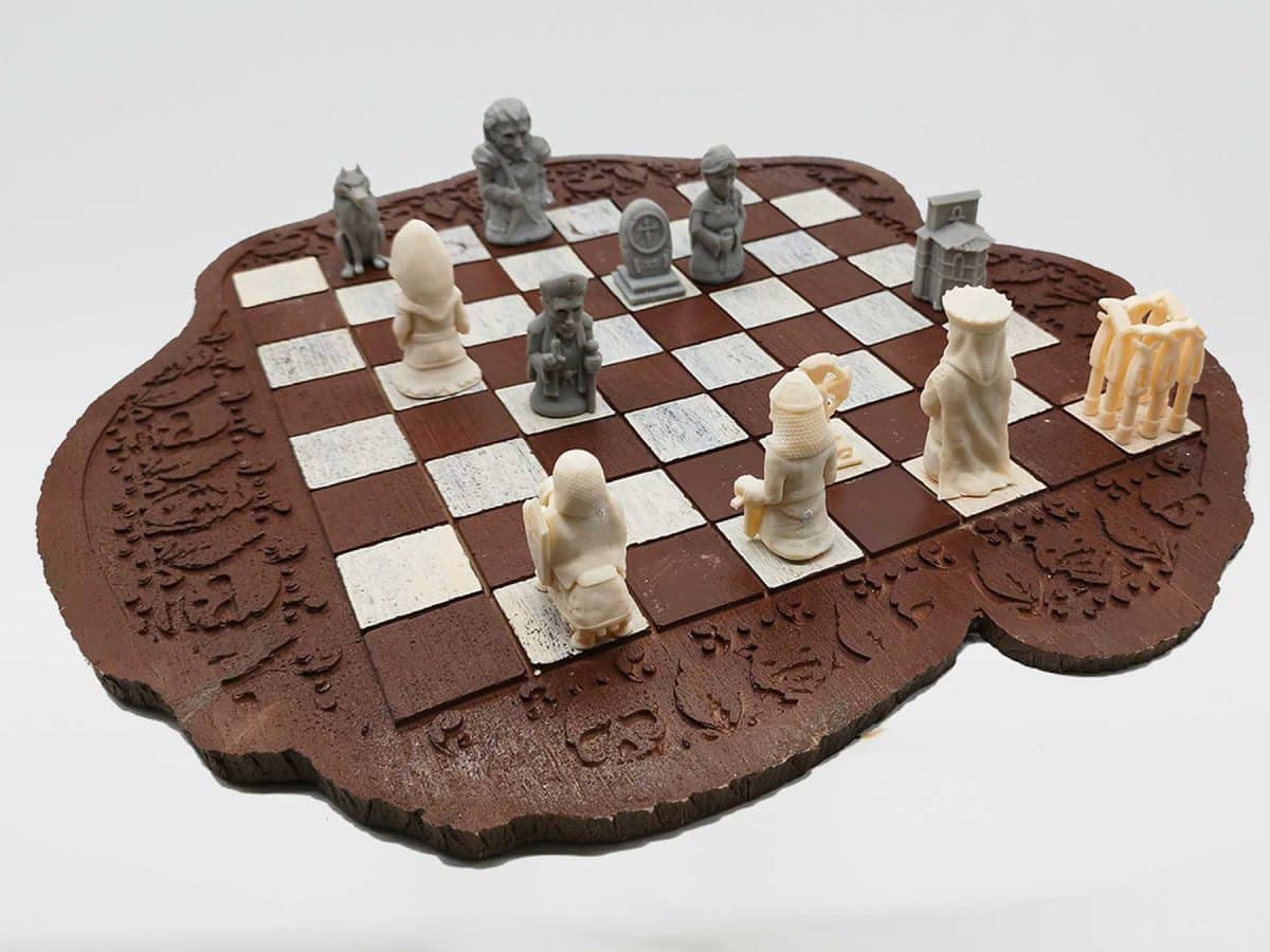 Tablero de ajedrez homenaje a Bécquer