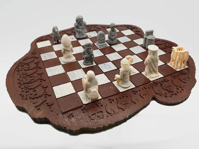 Tablero de ajedrez homenaje a Bécquer