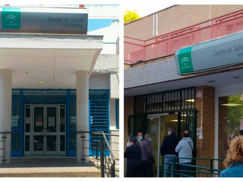 El centro de salud de La Candelaria junto al de Amate