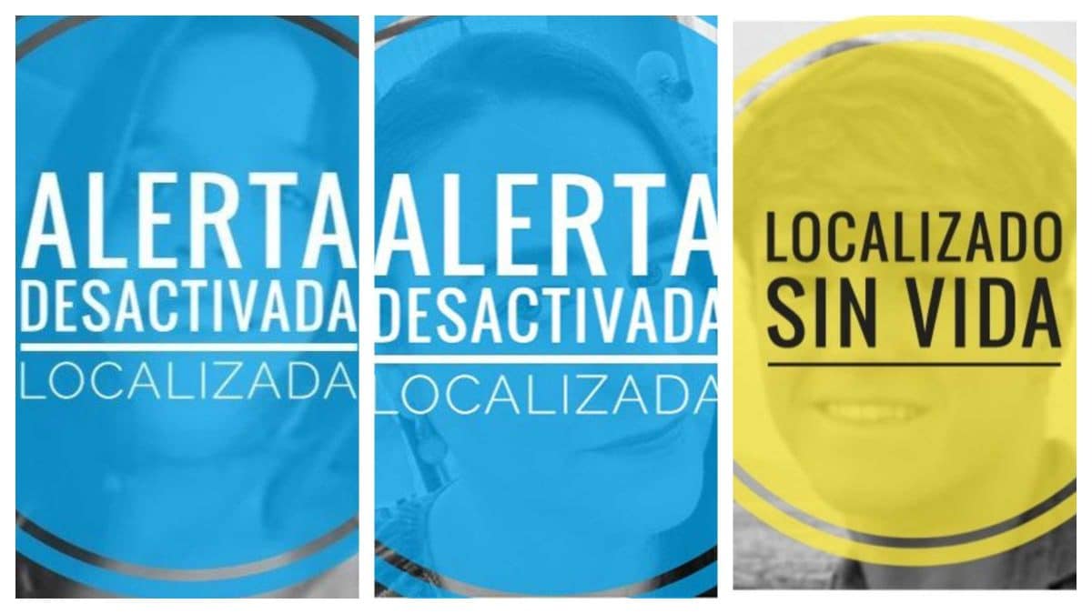 Collage de las tres alertas desactivadas