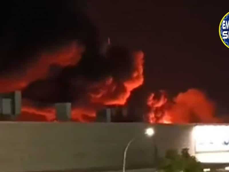 Las llamas eran claramente visibles desde largas distancias