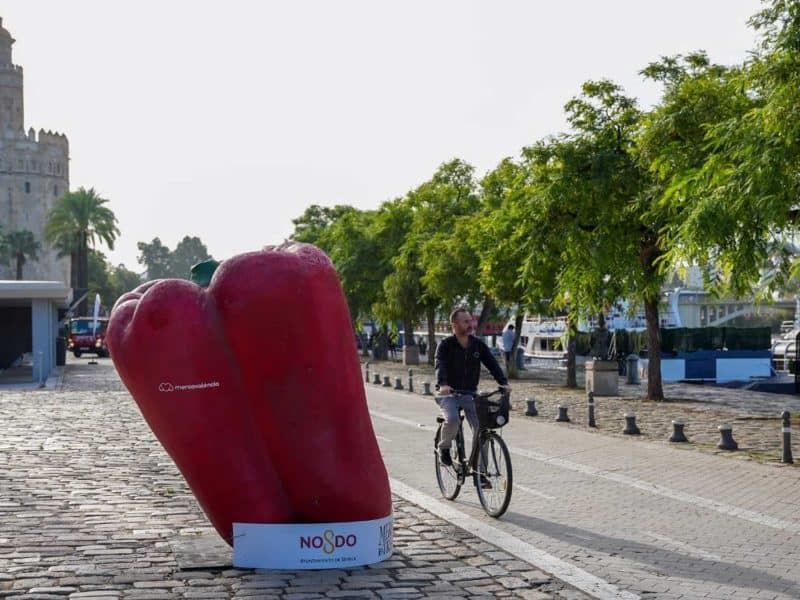 Pimiento gigante en la orilla del Guadalquivir