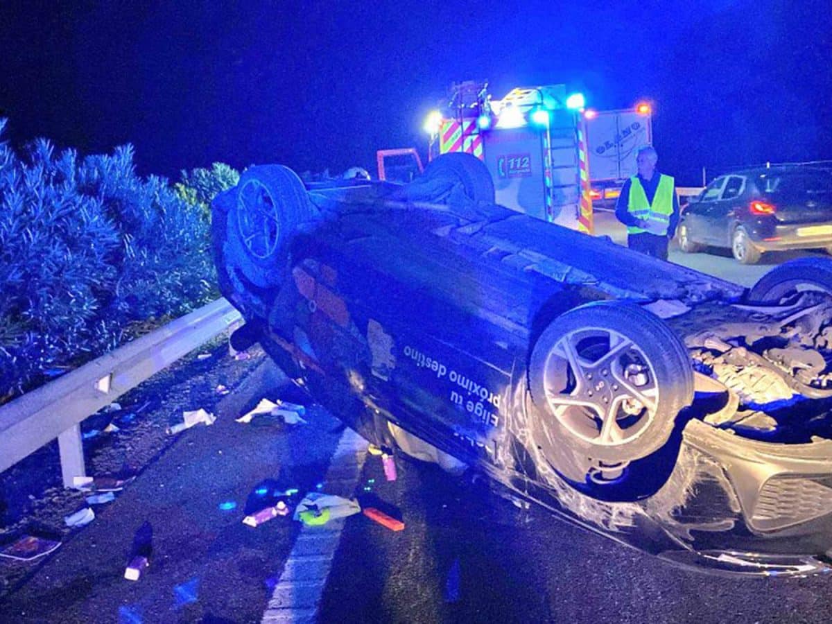 El Cabify robado tras este siniestro