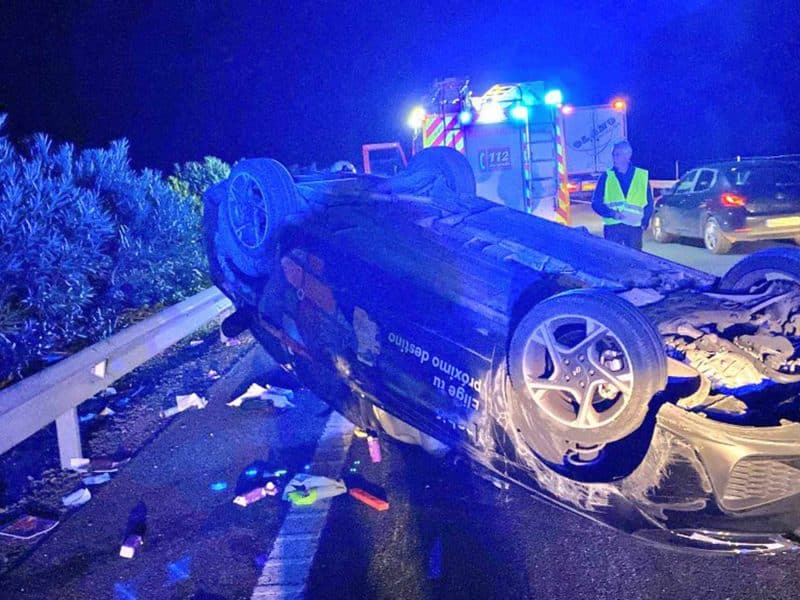 El Cabify robado tras este siniestro