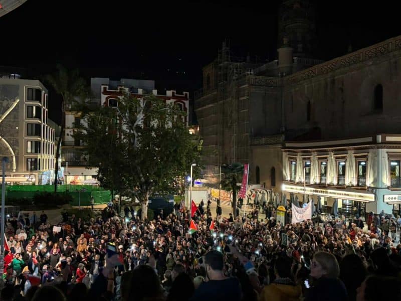 La nueva manifestación a favor de Palestina en las Setas