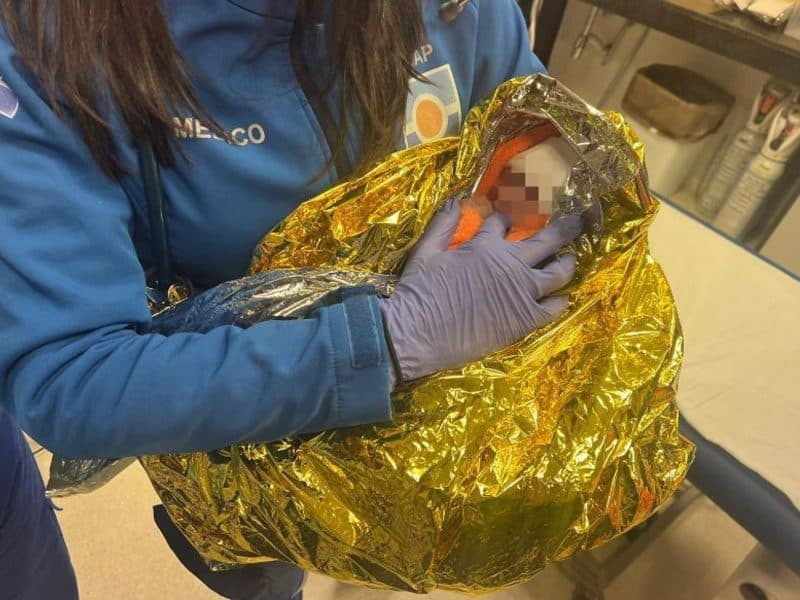 Imagen de la recién nacida hallada en Los Palacios