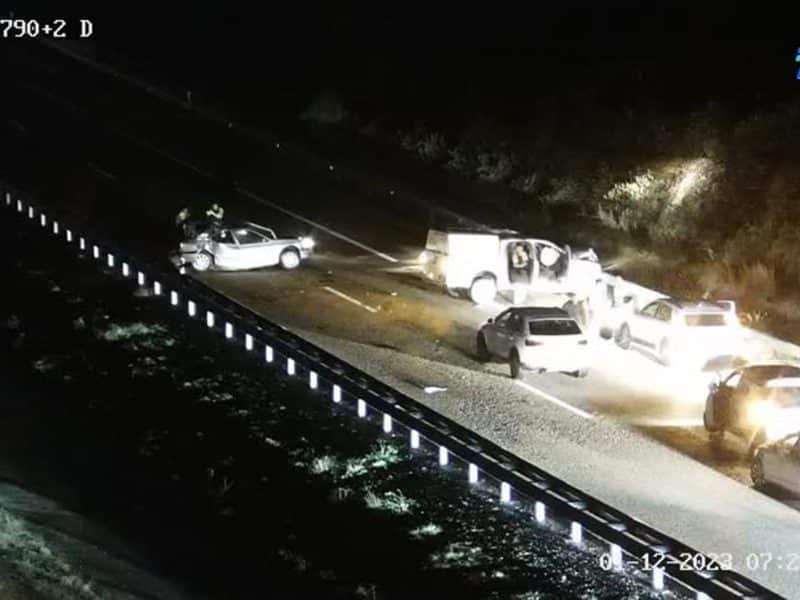 Imágenes del accidente captadas por una cámara de tráfico