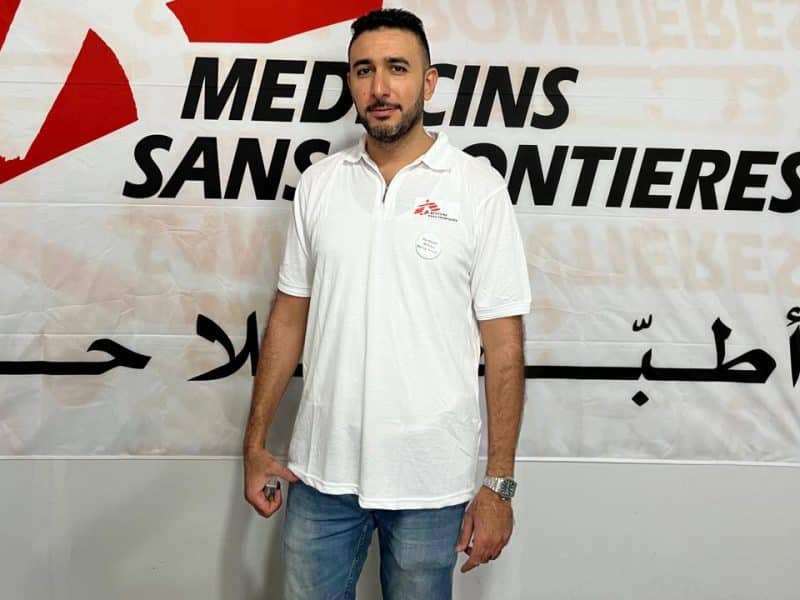 Hazem en su etapa en Médicos sin Fronteras