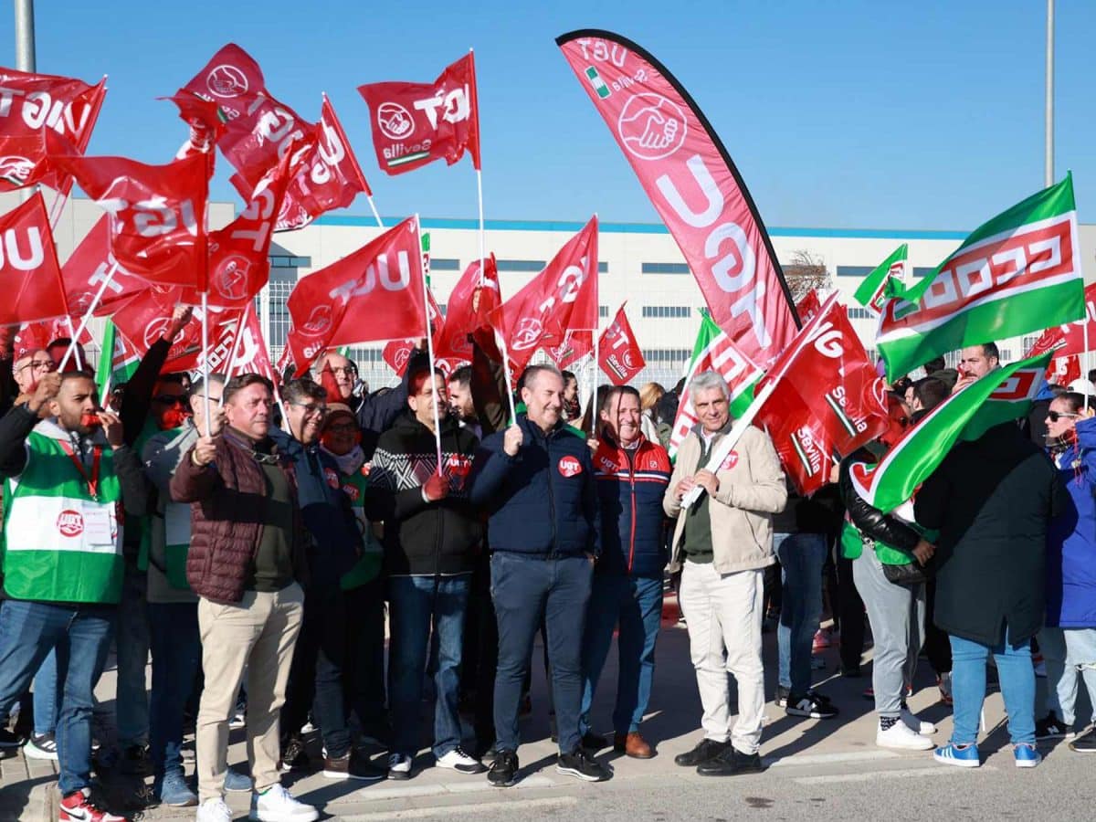 Imagen tomada en una manifestación de trabajadores de Amazon / Europa Press