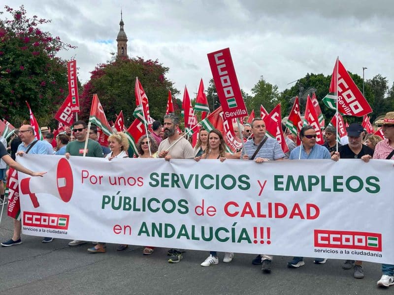 Manifestación de CCOO en Sevilla en defensa del sector público. Laura Barje