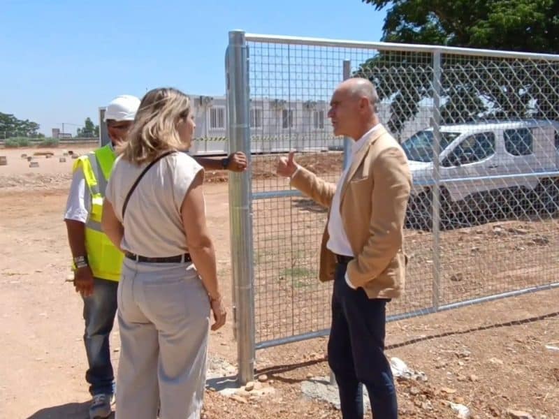 Los ediles socialistas Antonio Muñoz y Míriam Díaz visitan las obras del tramo norte de la línea 3 de Metro. - PSOE SEVILLA
