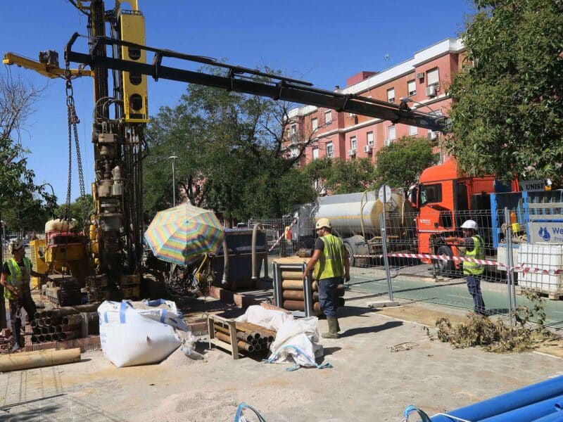 Imagen de las obras de la Línea 3 del Metro de Sevilla / SA