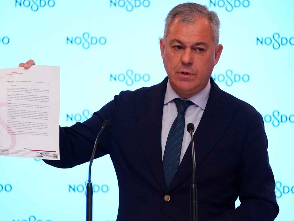 El alcalde de Sevilla, José Luis Sanz, en rueda de prensa en el Ayuntamiento. - FRANCISCO OLMO - EUROPA PRESS