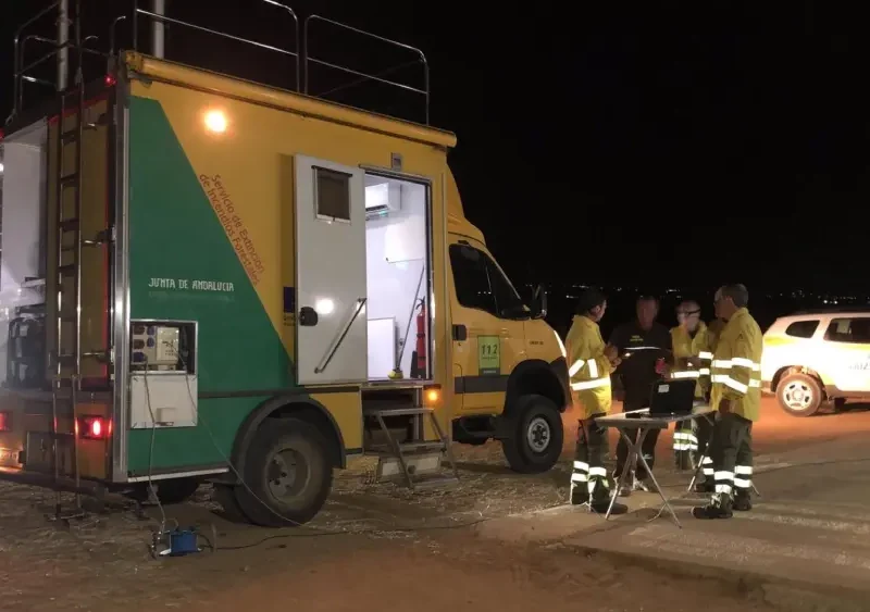 Operativo del Plan Infoca en el incendio forestal de Cantillana. - PLAN INFOCA