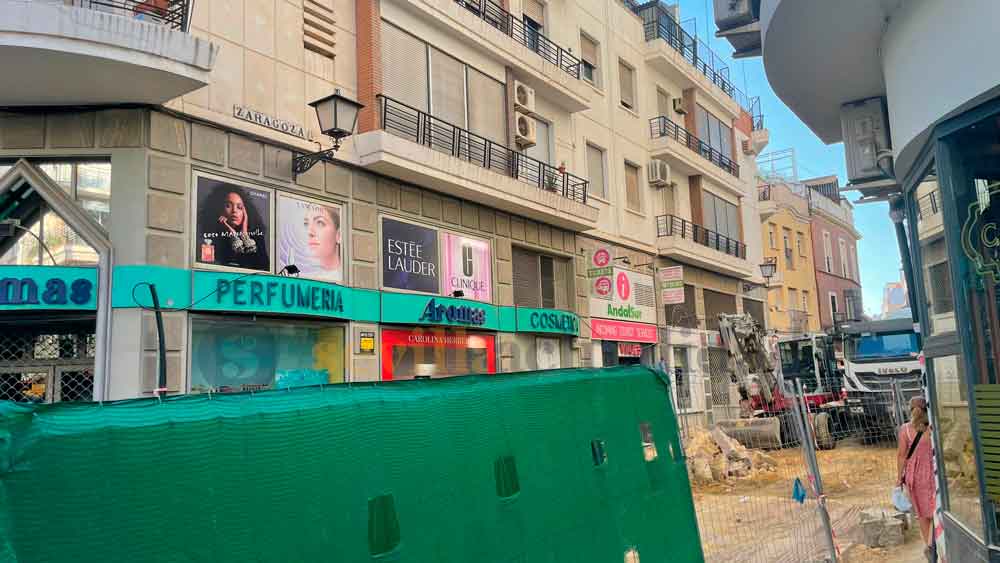Imagen de las obras de la Calle Zaragoza en septiembre de 2024 / Clara Fajardo