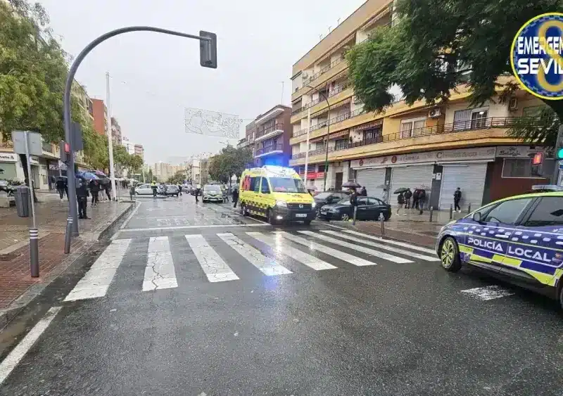 Lugar del atropello. Emergencias Sevilla