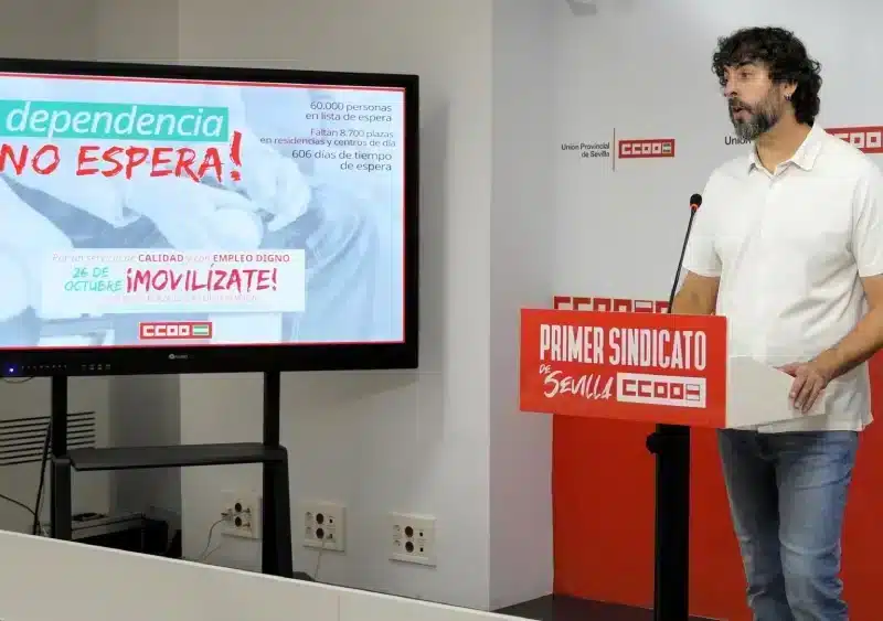 Carlos Aristu en rueda de prensa - CCOO SEVILLA