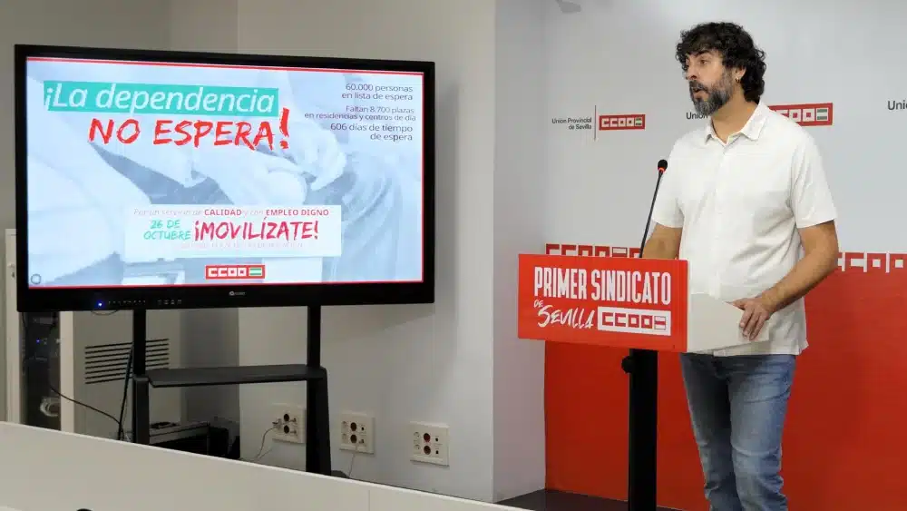 Carlos Aristu en rueda de prensa - CCOO SEVILLA