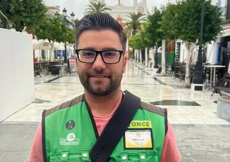 El vendedor de la ONCE en Almonte (Huelva) Nicolás Higueras. - ONCE