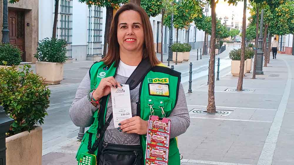 Rocío Pereira, cuponera de la ONCE de Lebrija / SA