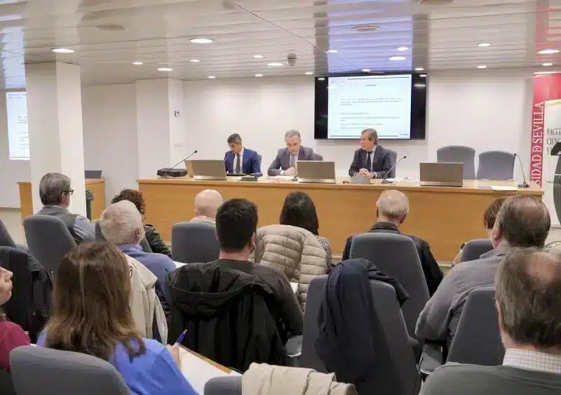 Juan Bueno ante los representantes del CESS - AYUNTAMIENTO DE SEVILLA