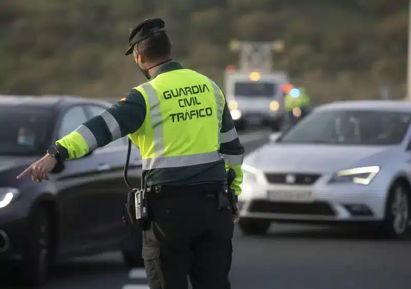 Archivo - Un agente de la Guardia Civil durante un control de movilidad en la Autovía de la A-66 - María José López - Europa Press - Archivo