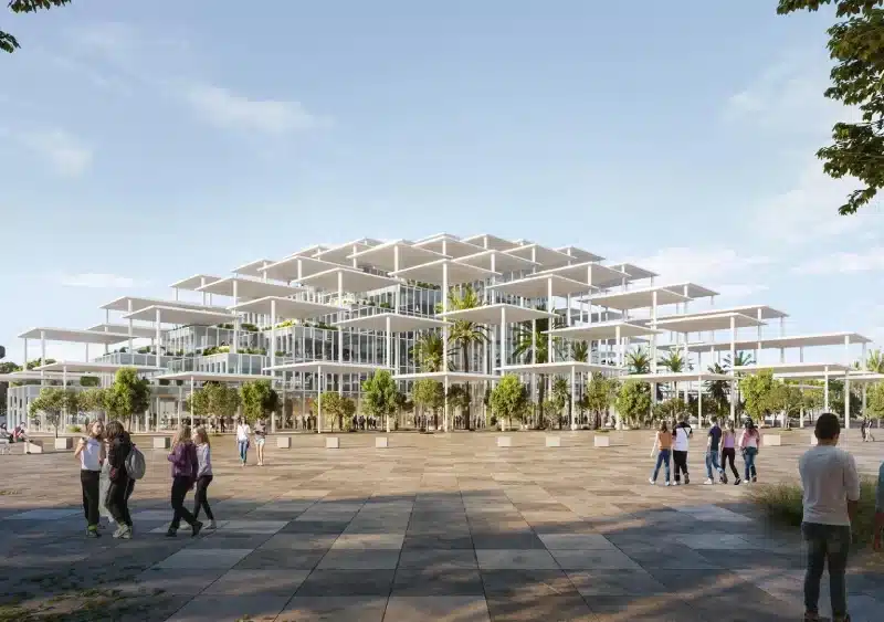 Recreación del futuro edificio del Centro Común de Investigación de Sevilla, en la isla de la Cartuja - COMISIÓN EUROPEA - Archivo