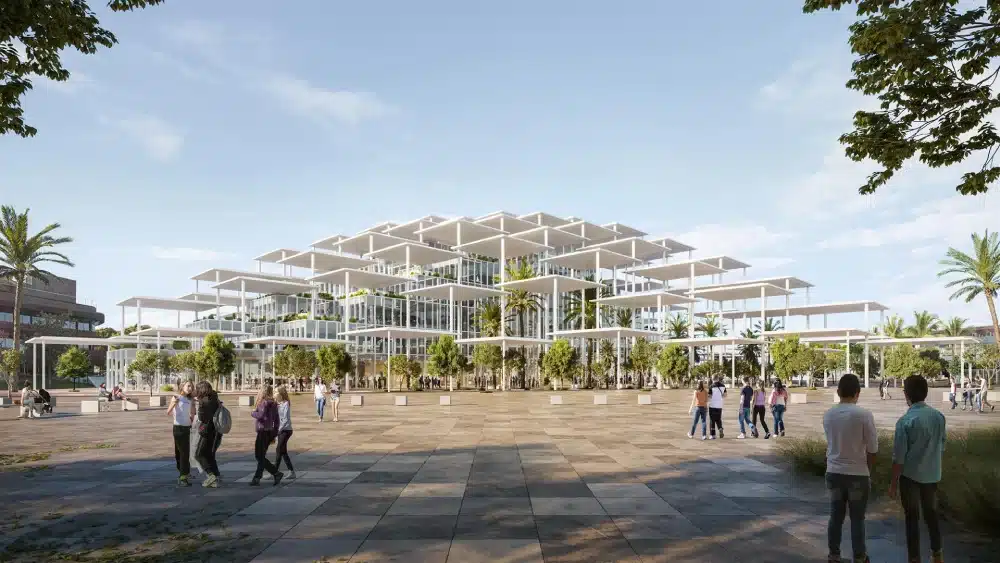 Recreación del futuro edificio del Centro Común de Investigación de Sevilla, en la isla de la Cartuja - COMISIÓN EUROPEA - Archivo