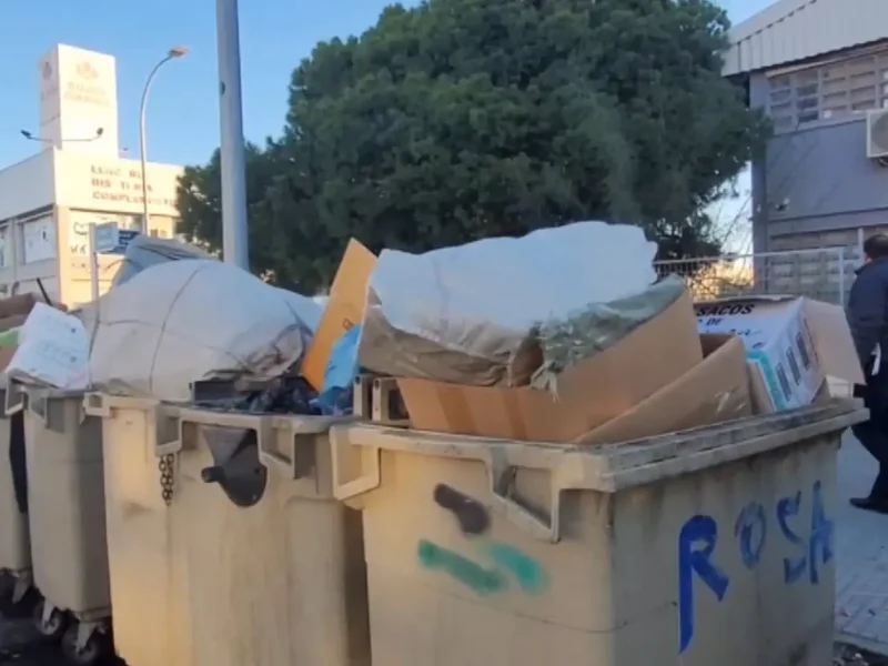 Contenedores desbordados de basura a plena luz del día. - PSOE
