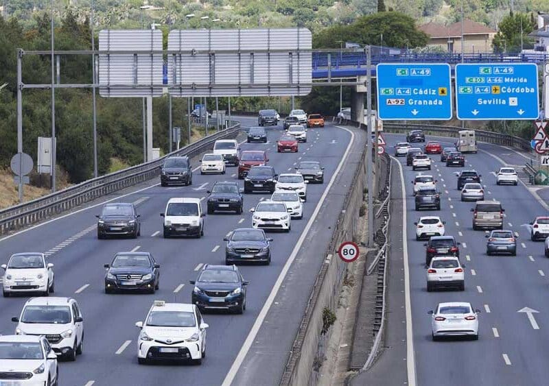 Tráfico en las carreteras andaluzas